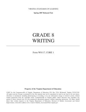 Grade 8 Writing