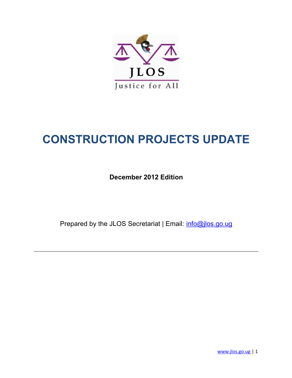 JLOS Construction Projects Update