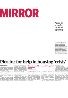 Plea for for Help in Housing 'Crisis'