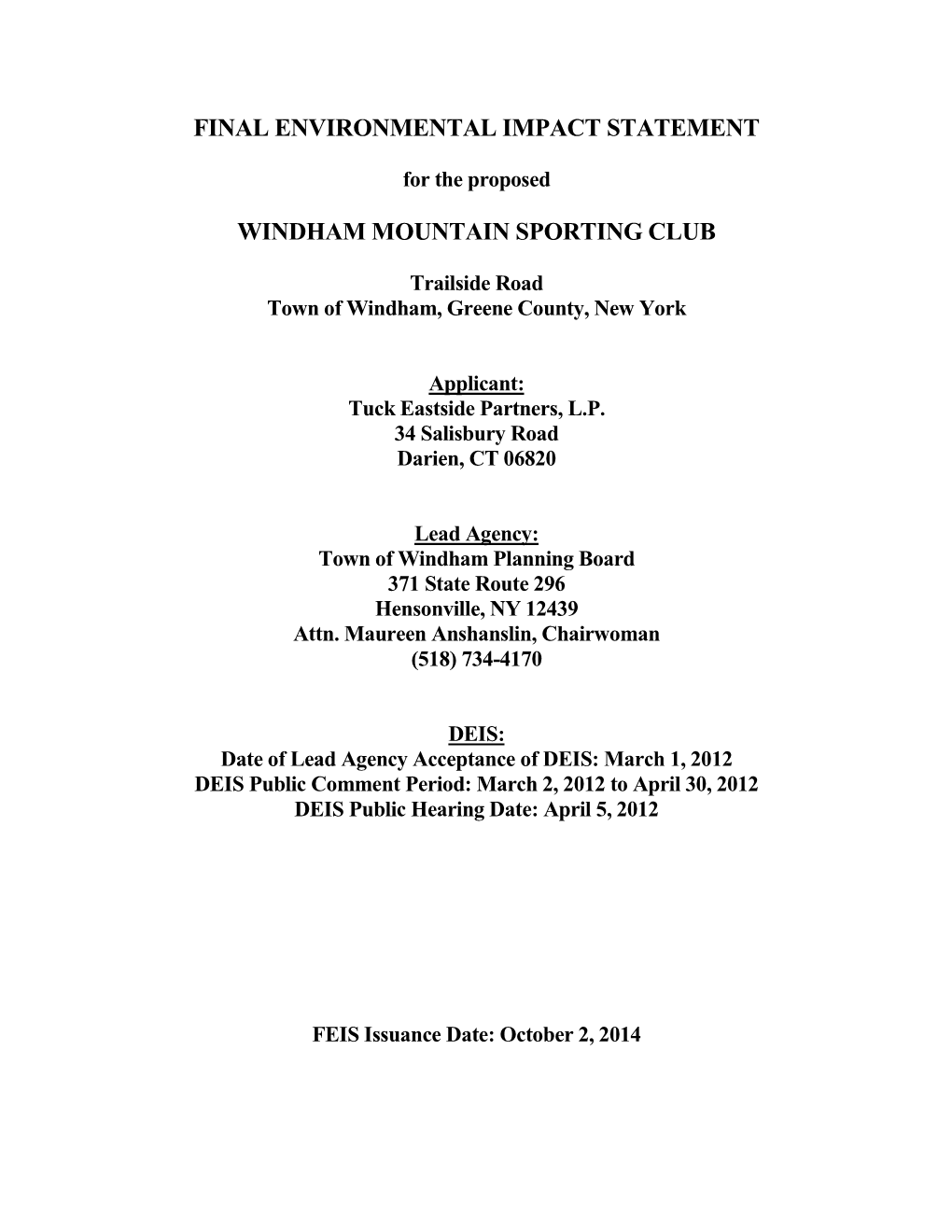 Windham Mountain Sporting Club