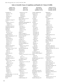 Index to Scientific Names of Amphibians and Reptiles for Volume 43 (2008)