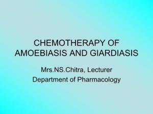 Chemotherapy of Amoebiasis and Giardiasis