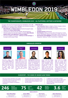 The Championships, Wimbledon 2019 – All Platforms, Anytime & Anywhere