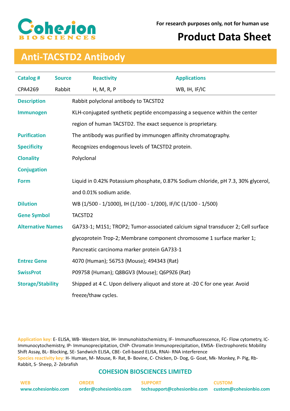 Product Data Sheet