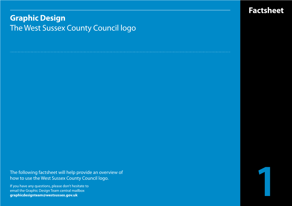 West Sussex County Council Logo Factsheet