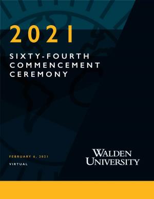Winter 2021 Commencement Program Book