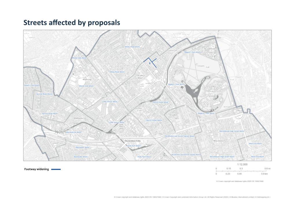 Streets Affected by Proposals