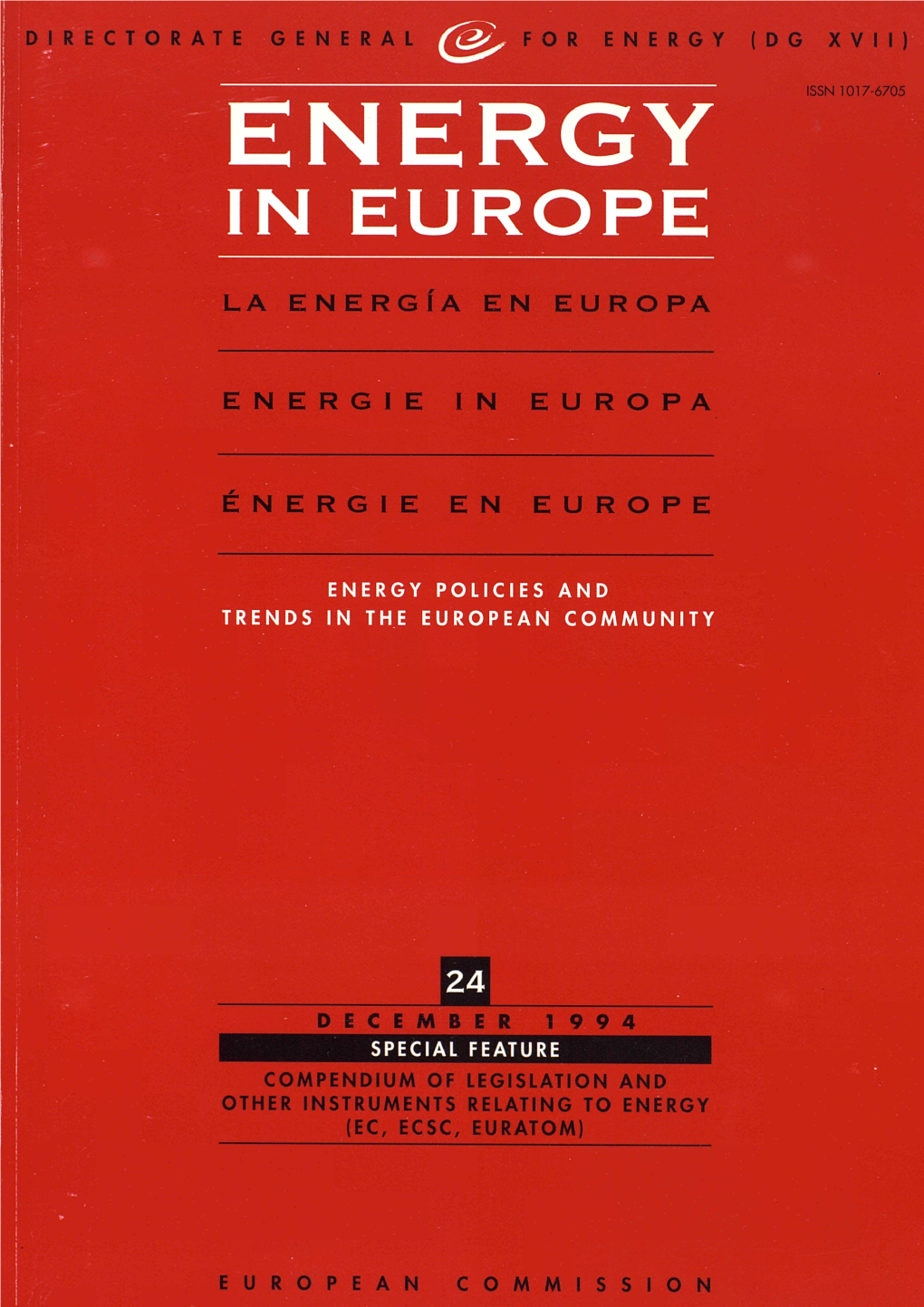 [Eng] ENERGY in EUROPE : 24 DECEMBER 1994 SPECIAL