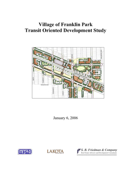Village of Franklin Park Transit Oriented Development Study
