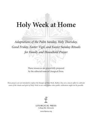 Palm Sunday/Holy Week at Home