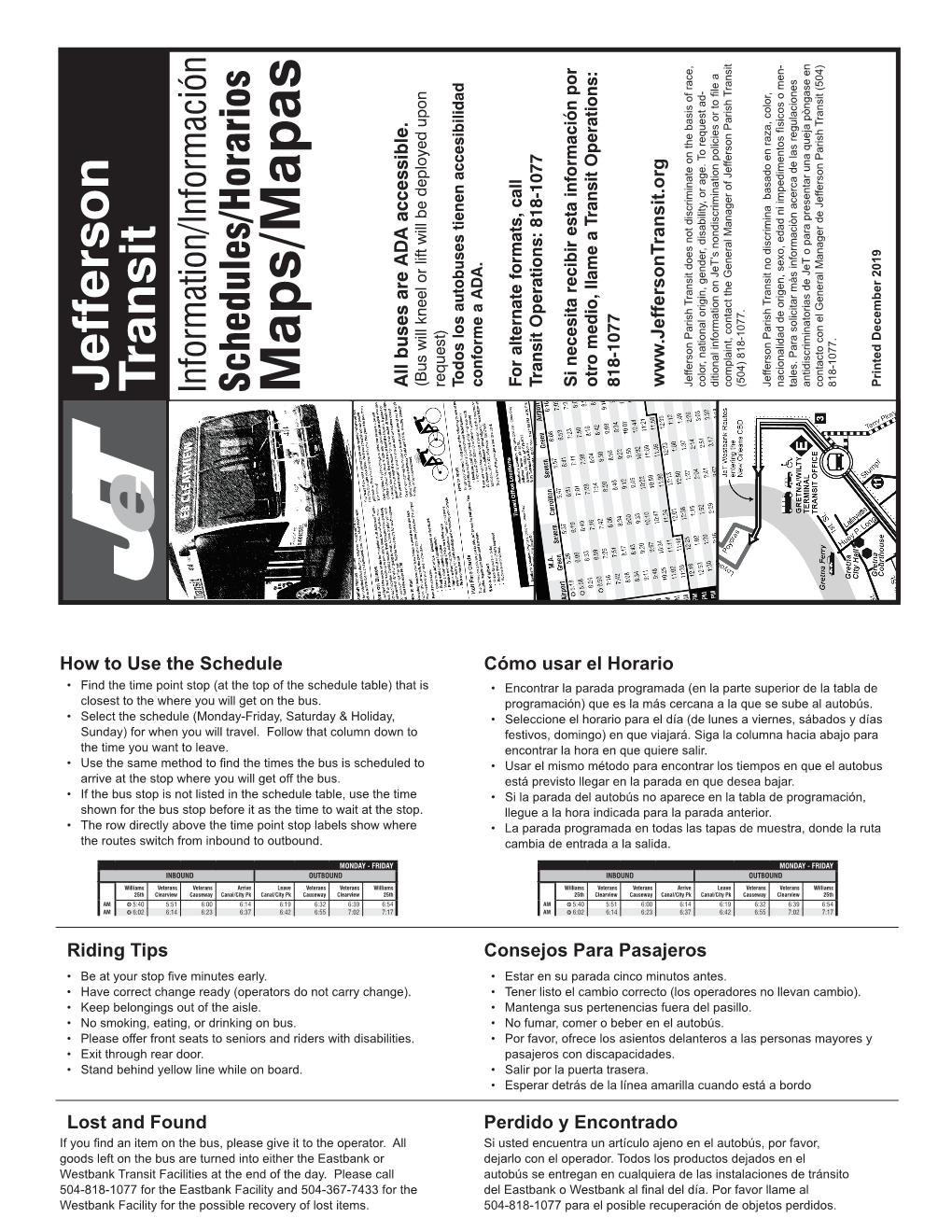 Maps/Mapas Schedules/Horarios