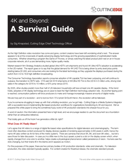 4K and Beyond – a Survival Guide.Pdf
