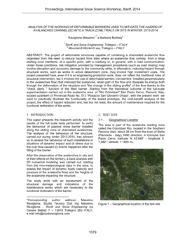 Proceedings, International Snow Science Workshop, Banff, 2014 1079