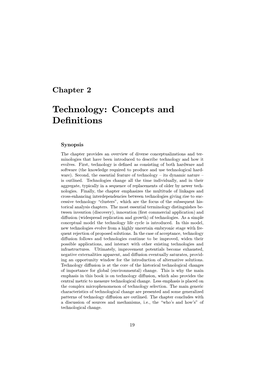 Technology: Concepts and Deﬁnitions