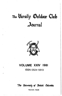 Th* Varsity Outdoor Qub \ Journal