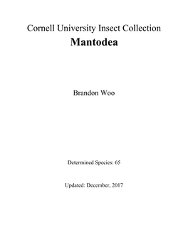 CUIC-Mantodea-List.Pdf