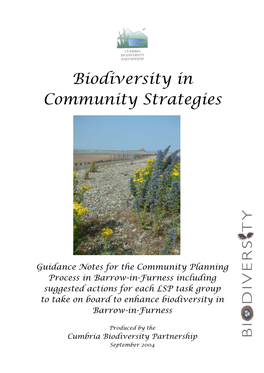 Biodiversity in Community Strategies