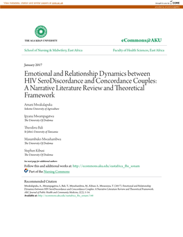 Emotional and Relationship Dynamics Between HIV Serodiscordance