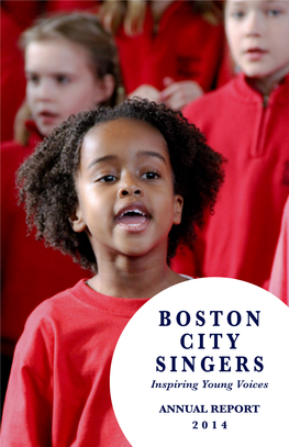 Boston City Singers Annual Report FY14