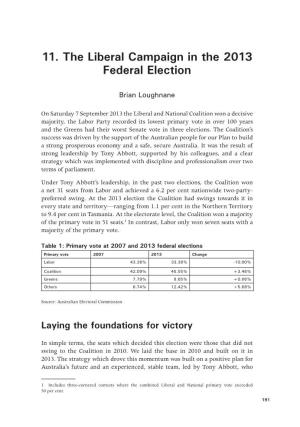 11. the Liberal Campaign in the 2013 Federal Election