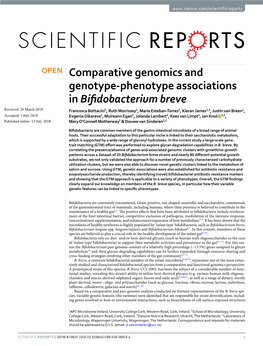 Comparative Genomics and Genotype-Phenotype Associations