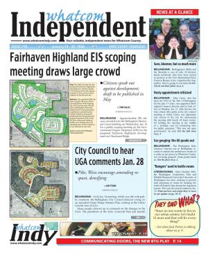 Fairhaven Highland EIS Scoping Meeting Draws Large Crowd