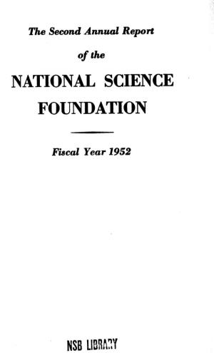 N Ational Science Foundation