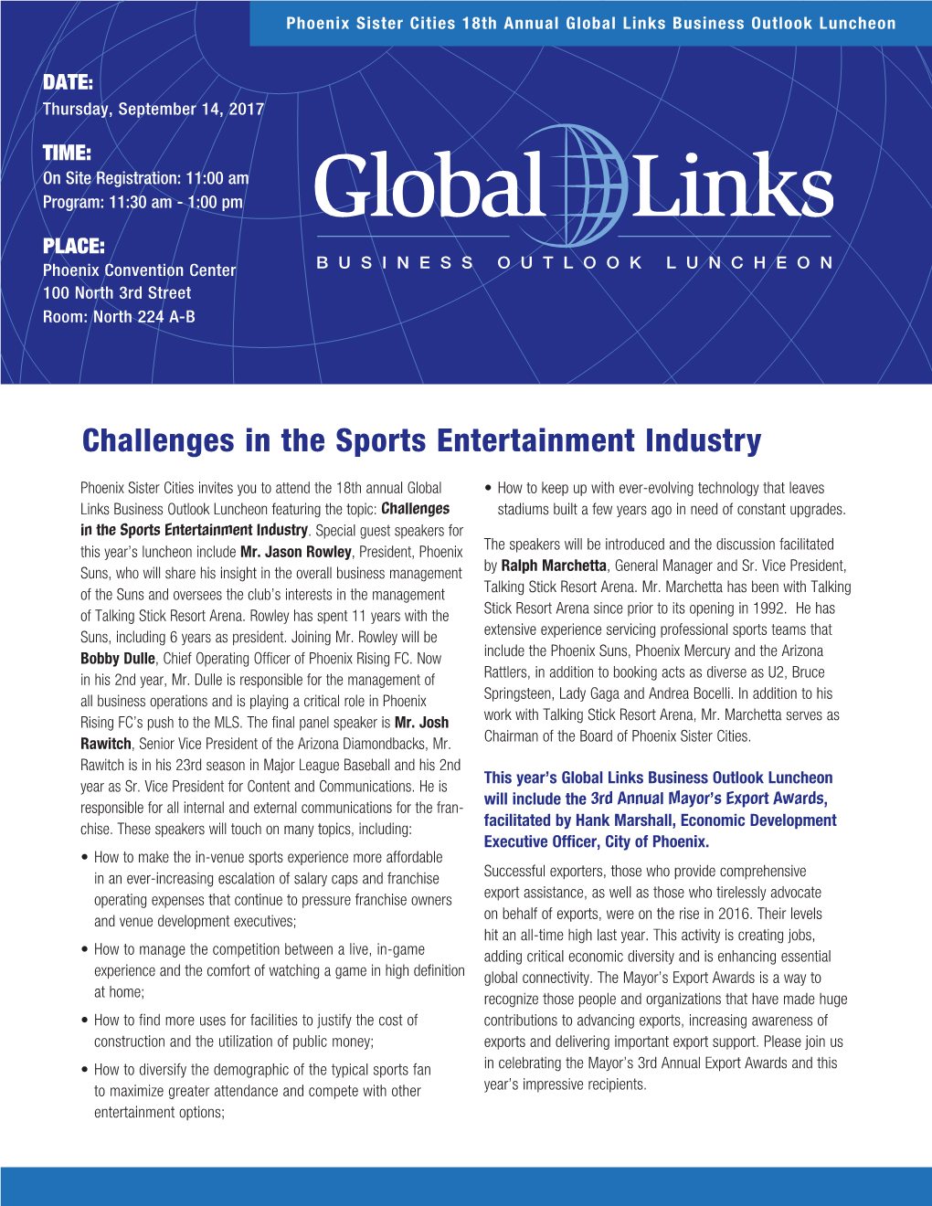 Challenges in the Sports Entertainment Industry