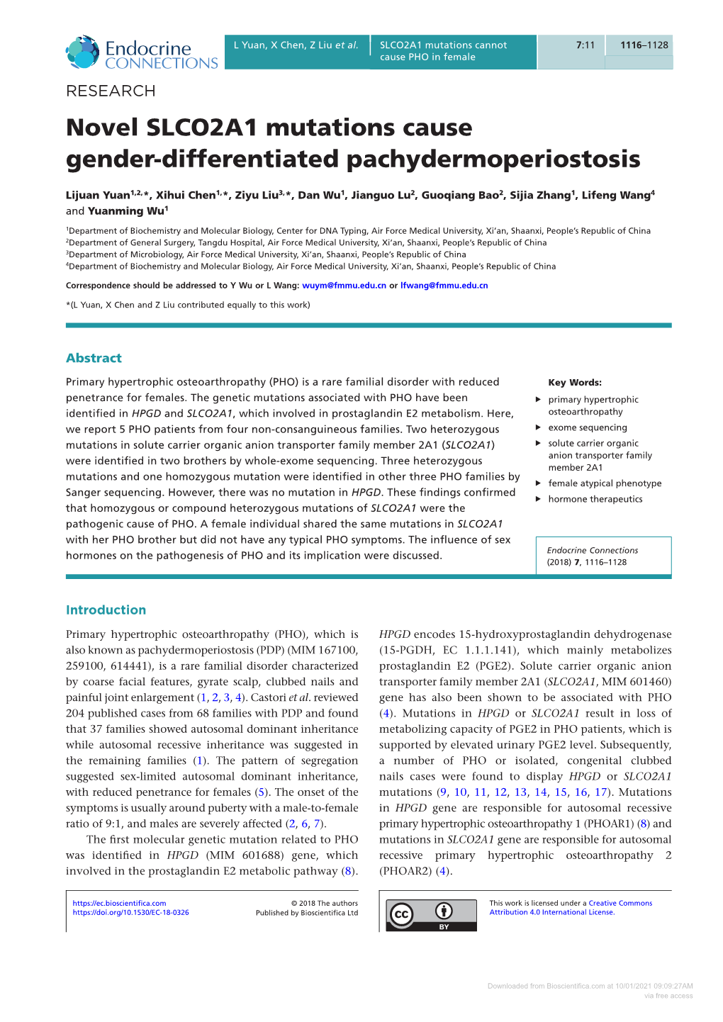 Downloaded from Bioscientifica.Com at 10/01/2021 09:09:27AM Via Free Access