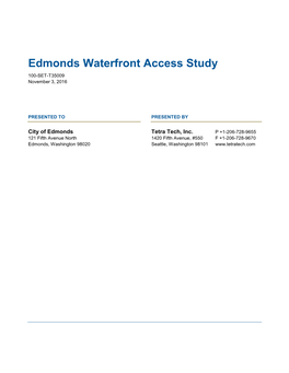 Edmonds Waterfront Access Report Draft 20161103