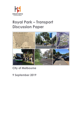 Royal Park – Transport Discussion Paper