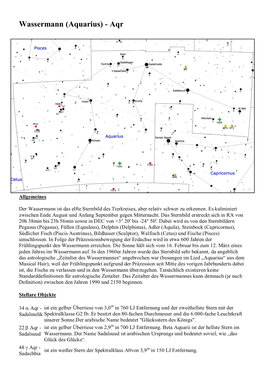 Wassermann (Aquarius) - Aqr