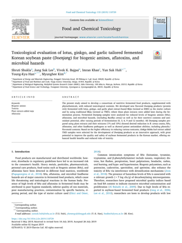 Toxicological Evaluation of Lotus, Ginkgo, and Garlic Tailored