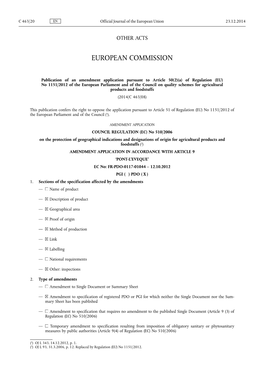 A) of Regulation (EU) No 1151 /2012 of the European Parliament and of the Council on Quality Schemes for Agricultural Products and Foodstuffs (2014/C 463/08