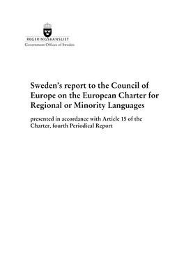 Sveriges Rapport Till Europarådet