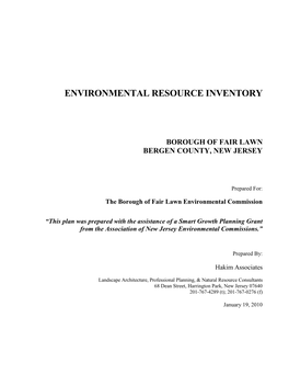 ERI Environmental Resource Inventory