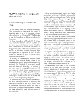 MICROCOSM: Portrait of a European City Major Disturbance