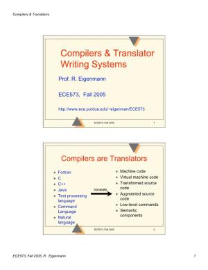 Compilers & Translator Writing Systems
