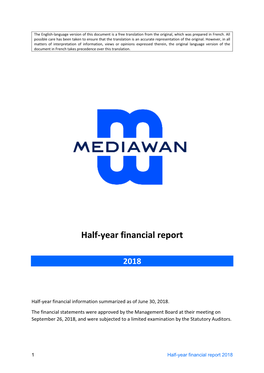 Half-Year Financial Report