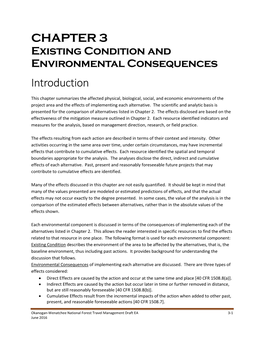 CHAPTER 3 Existing Condition and Environmental Consequences