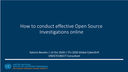 How to Conduct Effective Open Source Investigations Online