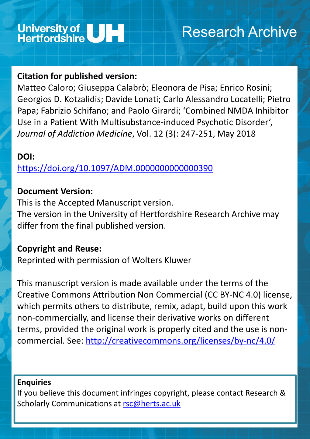 Caloro Et Al Combined NMD Inhibitor Use Accepted