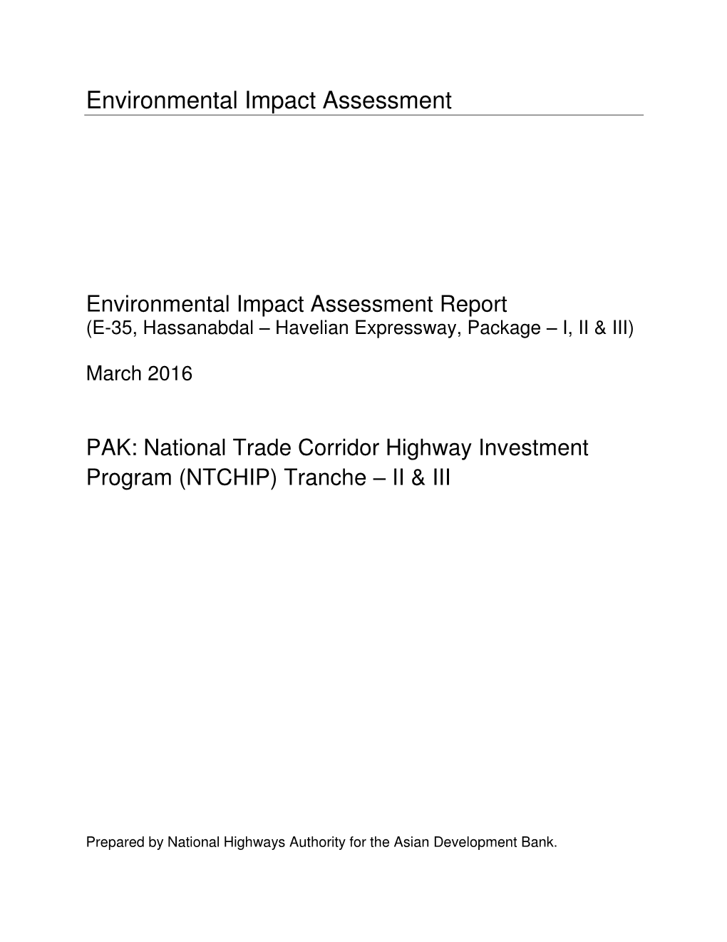 Hassanabdal – Havelian Expressway, Package – I, II & III)