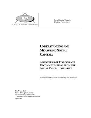 Understanding and Measuring Social Capital