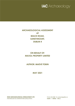 Archaeological Assessment at Beach Road, Sandymount, Dublin 4 On