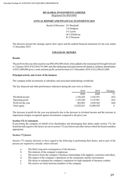 BP GLOBAL INVESTMENTS LIMITED (Registered No.00263889)