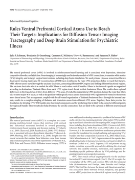 Rules Ventral Prefrontal Cortical Axons Use to Reach Their Targets