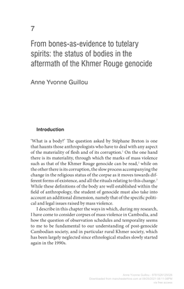 The Status of Bodies in the Aftermath of the Khmer Rouge Genocide