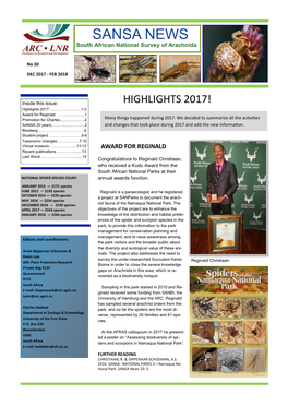 SANSA News, Issue 30, Nov 2017-Feb 2018