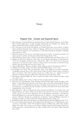 Chapter One Gender and Imperial Sport